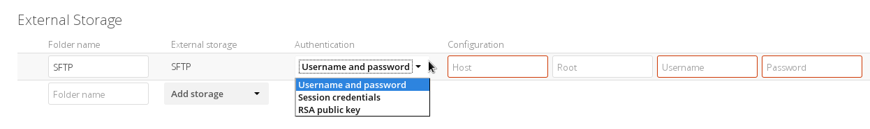 An SFTP configuration example.