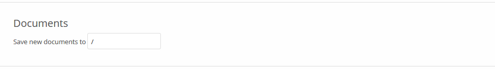 screenshot of Documents form